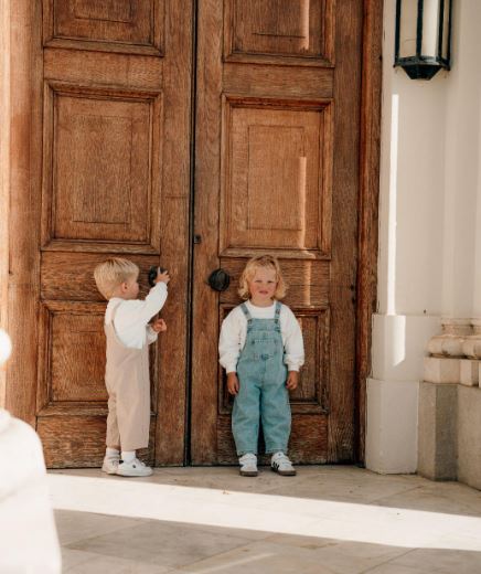 Soft Almond Dungarees